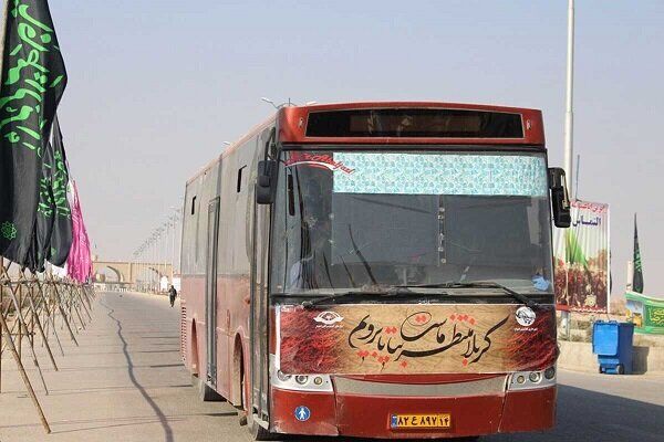 حمل‌‍ و نقل رایگان زائران اربعین از مرز تمرچین تا اربیل عراق